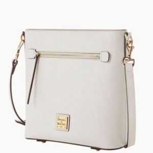 Dooney & Bourke Cream White Saffiano Zip Crossbody